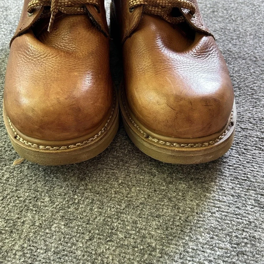 Georgia Boot Boots Mens Size 12M Brown‎ Leather Chukka Wedge Work Slip Resistant